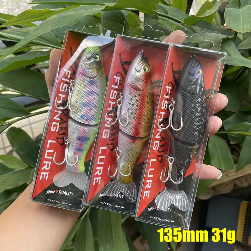 Swimbait Fishing Lure 135Mm 31G Multi Joint Slow Sinking Bait Wobbler