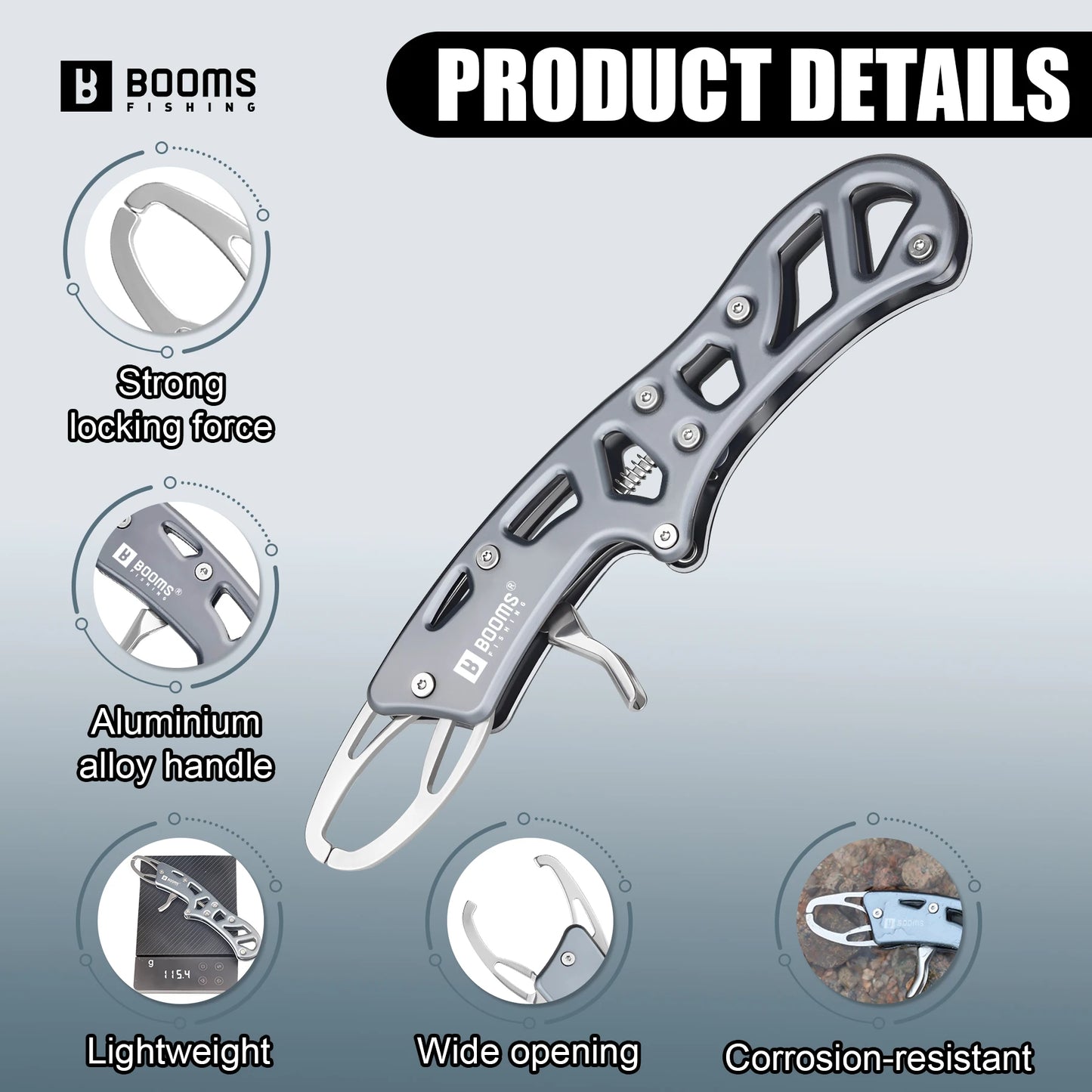 Aluminum Alloy New Fishing Grip Pliers Fishing Lip Gripper Fish Plier Hand Grip Fishing Accessories