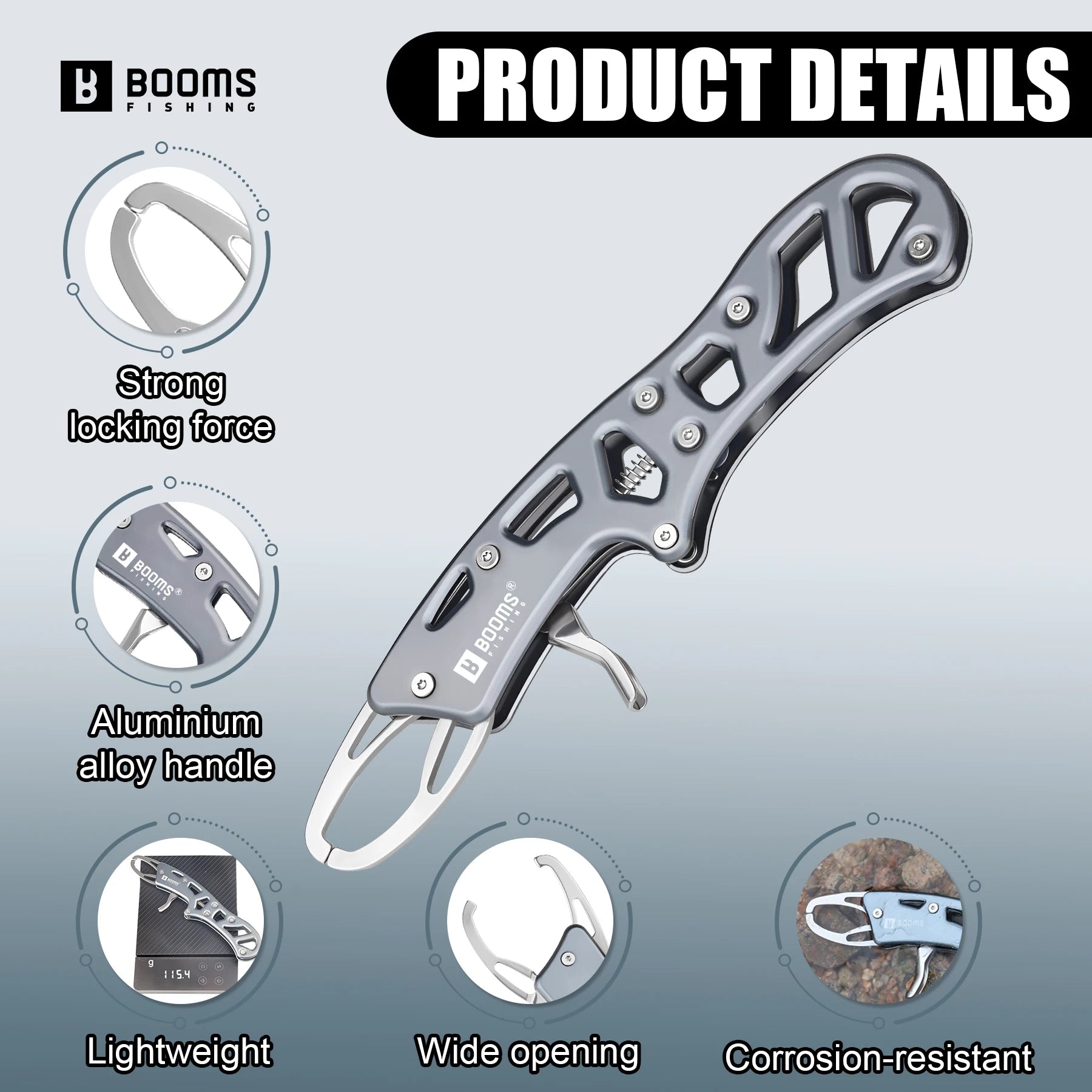 Aluminum Alloy New Fishing Grip Pliers Fishing Lip Gripper Fish Plier Hand Grip Fishing Accessories