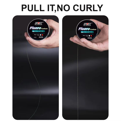 Invisible Fluorocarbon Coated Fishing Line, 300/500M, 0.20mm-0.50mm, 4.13LB-34.32LB, High Strength Spotted Line