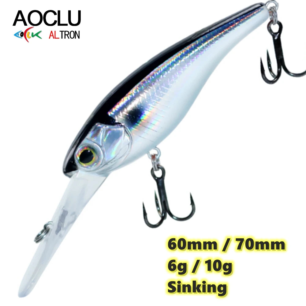 Suspending Jerkbait Crankbait Minnow 60Mm 6G 70Mm 10G Shad Hard Bait Deep Diver Depth 2-4M Fishing Lure Long Casting