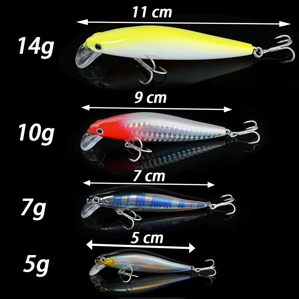Sinking Minow 5-14G Jerkbait Fishing Lure Professional Gravity Balance System Cast Deep Bait Crank Wobbler Pesca Swimbait Pesca