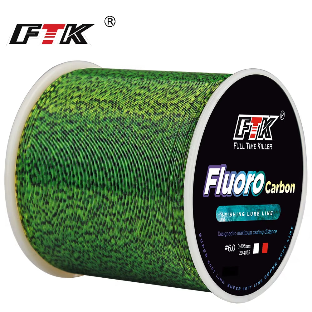 Invisible Fluorocarbon Coated Fishing Line, 300/500M, 0.20mm-0.50mm, 4.13LB-34.32LB, High Strength Spotted Line