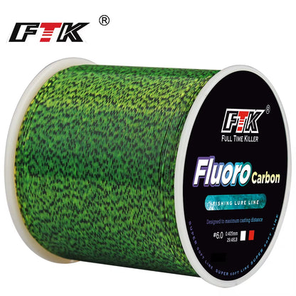Invisible Fluorocarbon Coated Fishing Line, 300/500M, 0.20mm-0.50mm, 4.13LB-34.32LB, High Strength Spotted Line