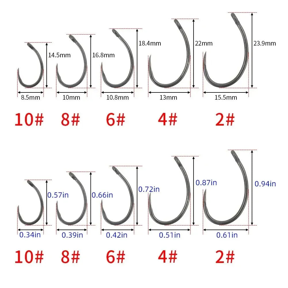 50Pcs Coating High Carbon Stainless Steel Barbless Hooks 8012 Fishing Hook Fishing Tool Accessories